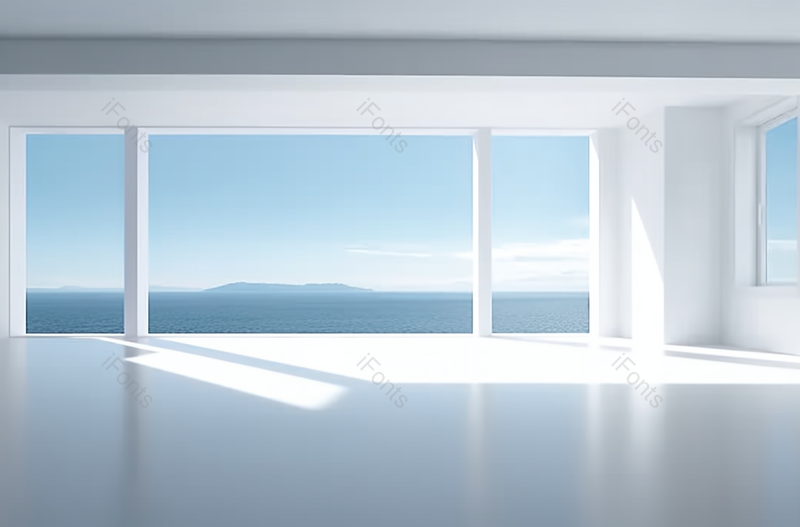 样板间室内看室外风景海平面家居效果图,高清,摄影图,摄影图片,图片大全,摄影图免费下载